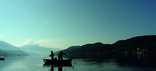 Fischen vom Boot am Millstätter See