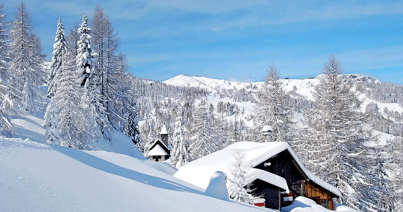 Winterliche Landschaft in Kärnten